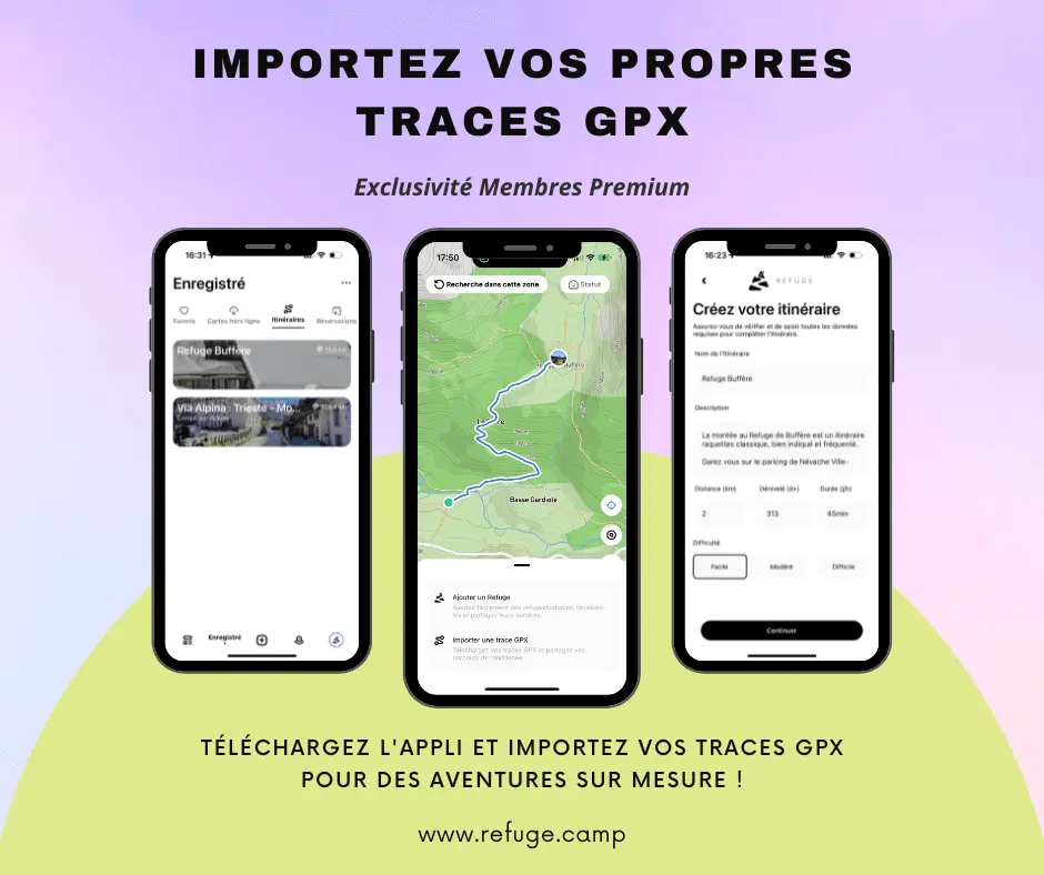 Importez vos propres traces gpx - GPX Import and Customization: What's new in Refuge