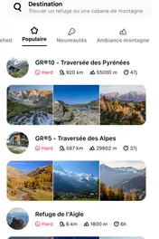 list itineraries
