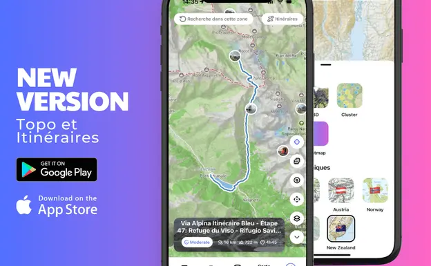 Guide complet des nouvelles cartes topographiques et itinéraires améliorés